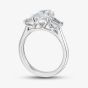 Platinum 2.62ct Certificated Marquise Cut Lab Grown Diamond Shoulder Set Solitaire Ring MISC 3