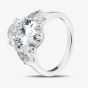 Platinum 5.05ct Certificated Oval Cut Lab Grown Diamond Three Stone Ring MISC 1