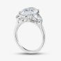 Platinum 5.05ct Certificated Oval Cut Lab Grown Diamond Three Stone Ring MISC 1