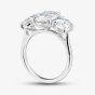Platinum Certificated 5.03ct Lab Grown Oval Cut Diamond Three Stone Ring U3806