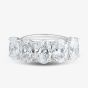 Platinum Certificated 5.06ct Lab Grown Oval Cut Diamond Eternity Ring U3796