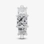 Platinum Certificated 4.07ct Lab Grown Princess Cut Diamond Three Stone Ring U3811