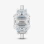 Platinum Certificated 4.37ct Lab Grown Emerald Cut Diamond Three Stone Ring U3372