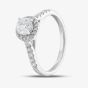 9ct White Gold Certified Lab Grown 0.75ct Brilliant Cut Diamond Shoulder Set Solitaire Ring LGR40944-75 (WG)
