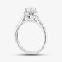 9ct White Gold Certified Lab Grown 0.75ct Brilliant Cut Diamond Shoulder Set Solitaire Ring LGR40944-75 (WG)