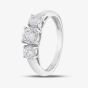 9ct White Gold Certified Lab Grown 1.00ct Brilliant Cut Diamond Three Stone Ring LGR5026-100 (WG)
