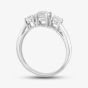 9ct White Gold Certified Lab Grown 1.00ct Brilliant Cut Diamond Three Stone Ring LGR5026-100 (WG)