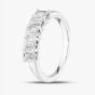 9ct White Gold Lab Grown 1.00ct Emerald Cut Diamond Half Eternity Ring LGR42025-100 (WG)