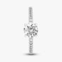 9ct White Gold Lab Grown 1.20ct Brilliant Cut Diamond Shoulder Set Solitaire Ring LGR35523-120 (WG)
