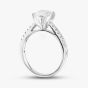 9ct White Gold Lab Grown 1.20ct Oval & Brilliant Cut Diamond Shoulder Set Solitaire Ring LGR35520-120 L