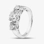 9ct White Gold 2.00ct Certified Lab Grown Brilliant Cut Diamond Three Stone Ring LGR5026-200