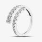 9ct White Gold 1.00ct Lab Grown Diamond Two Row Spiral Ring LGR43802-100