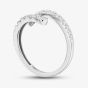 9ct White Gold 1.00ct Lab Grown Diamond Two Row Spiral Ring LGR43802-100