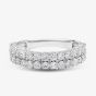 9ct White Gold 1.00ct Lab Grown Diamond Two Row Ring LGR34374-100CH