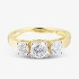 9ct Yellow Gold 1.00ct Brilliant Cut Lab Grown Diamond Three Stone Ring LGR5026-100