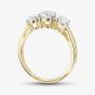 9ct Yellow Gold 1.00ct Brilliant Cut Lab Grown Diamond Three Stone Ring LGR5026-100