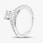 9ct White Gold 1.20ct Radiant Cut Lab Grown Diamond Shoulder Set Ring LGR35521-120RN