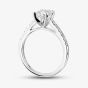9ct White Gold 1.20ct Radiant Cut Lab Grown Diamond Shoulder Set Ring LGR35521-120RN