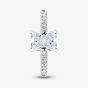 9ct White Gold 1.20ct Radiant Cut Lab Grown Diamond Shoulder Set Ring LGR35521-120RN