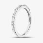 9ct White Gold 0.25ct Mixed Cut Lab Grown Diamond Half Eternity Ring LGR45675-25