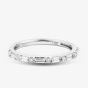 9ct White Gold 0.25ct Mixed Cut Lab Grown Diamond Half Eternity Ring LGR45675-25