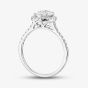 9ct White Gold 2.40ct Oval Cut Lab Grown Diamond Halo Ring LGR43490-240SF