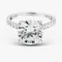 9ct White Gold Certified 4.50ct Lab Grown Diamond Shoulder Set Solitaire Ring LGR43483-450SF