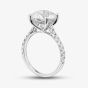 9ct White Gold Certified 4.50ct Lab Grown Diamond Shoulder Set Solitaire Ring LGR43483-450SF