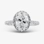 9ct White Gold 2.40ct Oval Lab Grown Diamond Halo Ring LGR43490-240SF (WG)