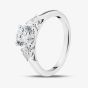9ct White Gold 1.30ct Certificated Round Cut Lab Grown Diamond Trilogy Ring LGR44664-130SF (WG) (CERT)