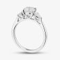 9ct White Gold 1.30ct Certificated Round Cut Lab Grown Diamond Trilogy Ring LGR44664-130SF (WG) (CERT)