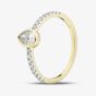 9ct Yellow Gold 0.50ct Lab Grown Pear Shaped Diamond Shoulders Ring LGR47278-50 (YG)(CERT)