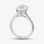 9ct White Gold 3.50ct Certificated Oval Cut Lab Grown Diamond Shoulder Set Solitaire Ring LGR46906-350SF (WG)(CERT)