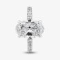 9ct White Gold 3.50ct Certificated Oval Cut Lab Grown Diamond Shoulder Set Solitaire Ring LGR46906-350SF (WG)(CERT)