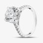 9ct White Gold 4.50ct Certificated Round Cut Lab Grown Diamond Shoulder Set Solitaire Ring LGR46907-450SF (WG)(CERT)