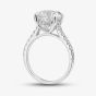 9ct White Gold 4.50ct Certificated Round Cut Lab Grown Diamond Shoulder Set Solitaire Ring LGR46907-450SF (WG)(CERT)
