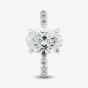9ct White Gold 3.50ct Certificated Oval Cut Lab Grown Diamond Shoulder Set Solitaire Ring LGR47719-350 (WG)(CERT)