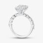 9ct White Gold 3.50ct Certificated Radiant Cut Lab Grown Diamond Shoulder Set Solitaire Ring LGR47397-350NEW (WG)(CERT)