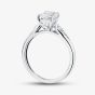 9ct White Gold 1.10ct Certificated Radiant Cut Lab Grown Diamond Shoulder Set Solitaire Ring LGR48856-110RN (WG)(CERT)