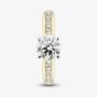 9ct Yellow Gold 1.35ct Certificated Round Cut Lab Grown Diamond Shoulder Set Solitaire Ring LGR48715-135 (YG)(CERT)