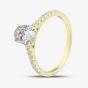 9ct Yellow Gold 1.20ct Certificated Oval Cut Lab Grown Diamond Shoulder Set Solitaire Ring LGR35520-120SF (YG)(CERT)