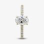 9ct Yellow Gold 1.20ct Certificated Oval Cut Lab Grown Diamond Shoulder Set Solitaire Ring LGR35520-120SF (YG)(CERT)