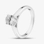 9ct White Gold 1.00ct Certificated Oval Cut Lab Grown Diamond Solitaire Ring LGR45981-100SF (WG)(CERT)