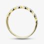9ct Yellow Gold 0.10ct Certificated Round Cut Lab Grown Diamond Shaped Half Eternity Ring LGR48746-B