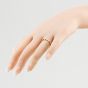 9ct Yellow Gold 0.10ct Certificated Round Cut Lab Grown Diamond Shaped Half Eternity Ring LGR48746-B