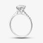 9ct White Gold 1.20ct Certificated Radiant Cut Lab Grown Diamond Shoulder Set Solitaire Ring LGR50744-120