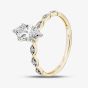 9ct Yellow Gold 1.10ct Certificated Marquise Cut Lab Grown Diamond Shoulder Set Solitaire Ring LGR48744-110