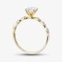 9ct Yellow Gold 1.10ct Certificated Marquise Cut Lab Grown Diamond Shoulder Set Solitaire Ring LGR48744-110