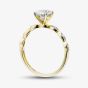 9ct Yellow Gold 1.10ct Certificated Oval Cut Lab Grown Diamond Shoulder Set Solitaire Ring LGR48743-110