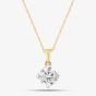 9ct Yellow Gold Lab Grown 1.00ct Brilliant Cut Diamond Pendant Necklace LGP3119-100AN (YG)